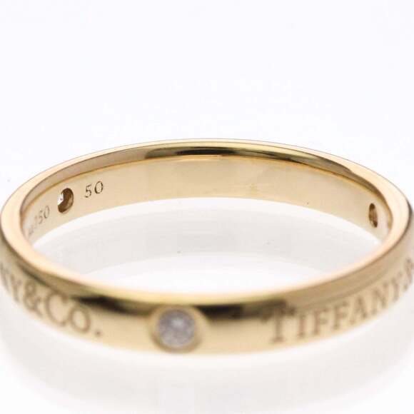 TIFFANY 18k Gold Diamond Ring - Picture 7 of 10